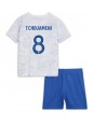Otroški Nogometna dresi replika Francija Aurelien Tchouameni #8 Gostujoči SP 2022 Kratek rokav (+ hlače)